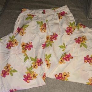 Rip Curl Floral Pants - Pink, Yellow, Green